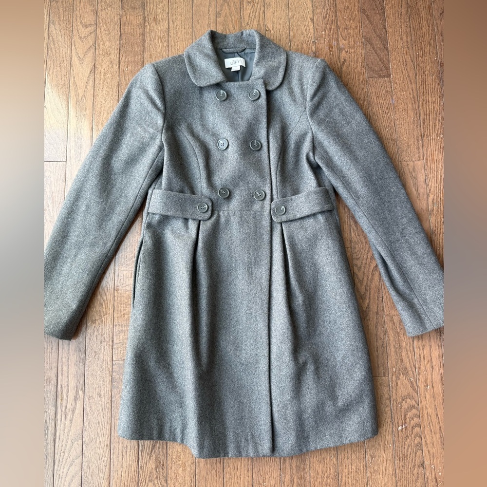 Ann Taylor Loft grey wool peacoat